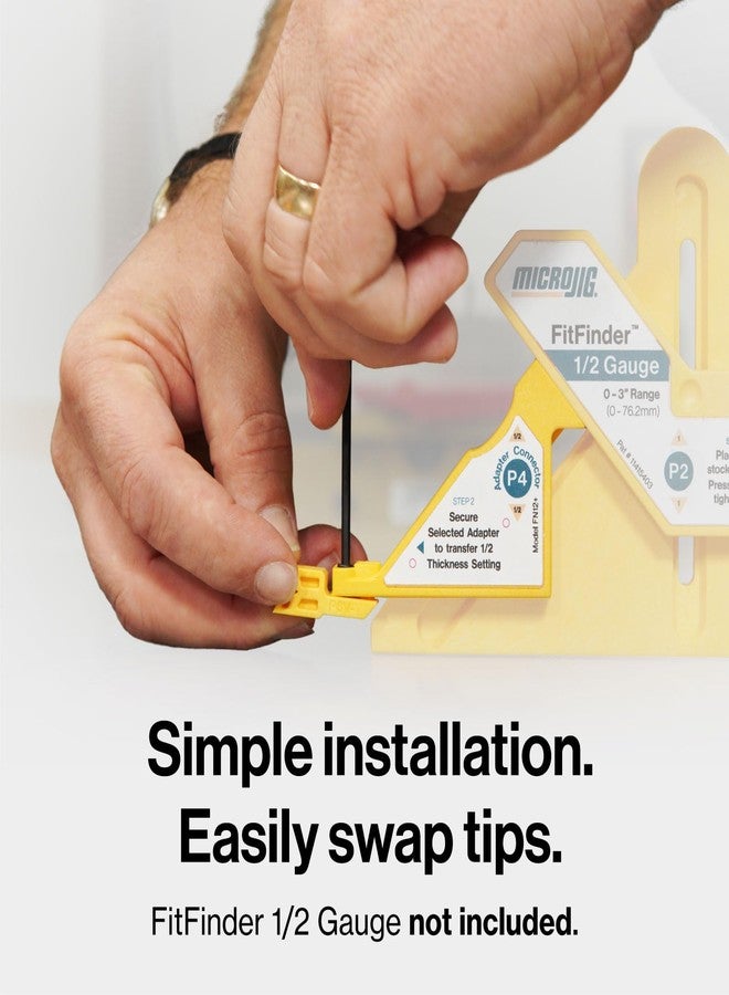 MICROJIG مجموعة ترقية ملحقات MICROJIG FitFinder مع مجموعة تخزين - أداة تحديد المركز ونقل الأبعاد المثالية | قياس سريع ودقيق لسمك المواد الخشبية، يتطلب FitFinder مقياس 1/2 بوصة - Image 2